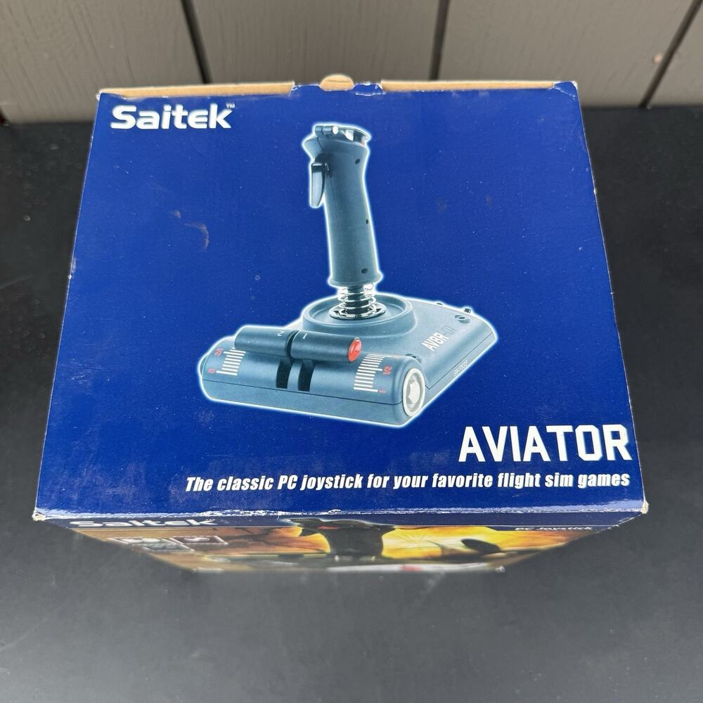 Saitek AV8R-01 USB Joystick PC Flight Sim JoyStick Aviator. - Picture 2 of 4